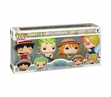 Funko POP! One Piece: Cappello di Paglia Crew 4PK