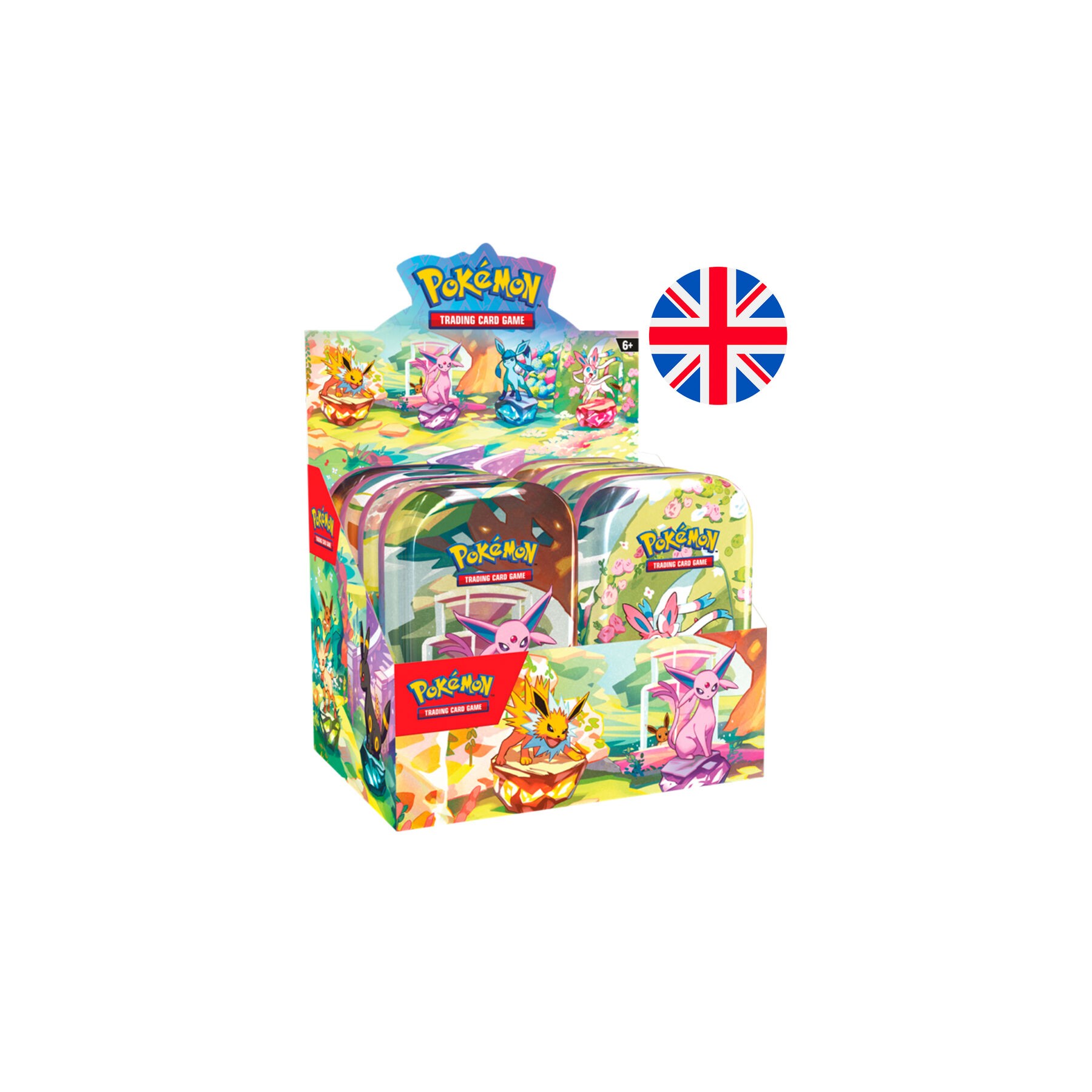 Mini lata juego cartas Evoluciones Prismaticas Pokemon surtido ingles