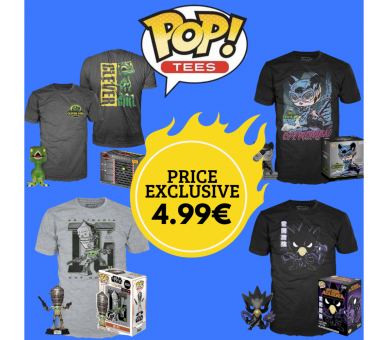 Pack oferta Funko figura POP + camiseta POP&Tee