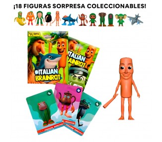 Sobre Figura + 3 Cartas coleccionables Italian Brainrot surtido