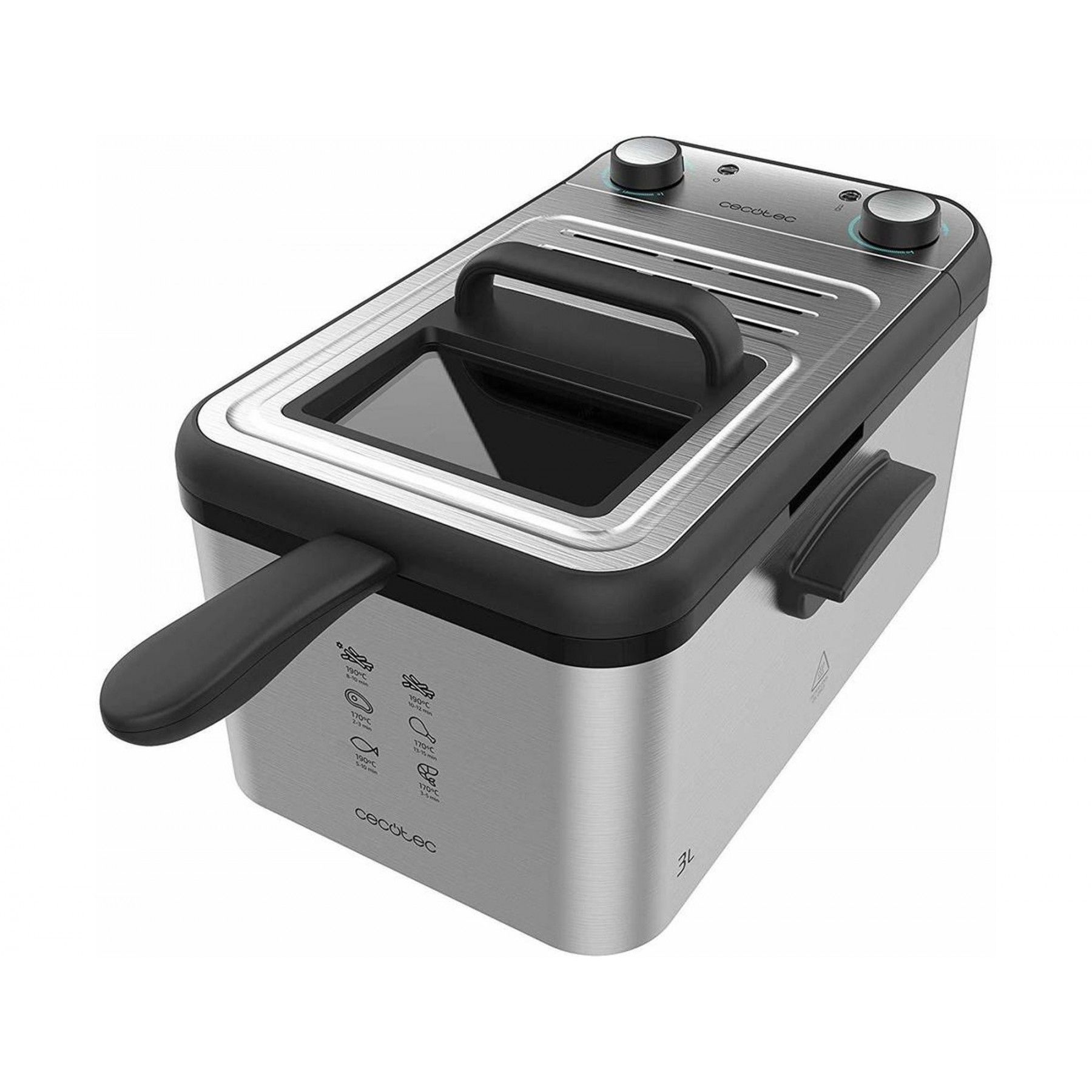 Freidora Cecotec Cleanfry Infinity 3000 Full Inox 3L