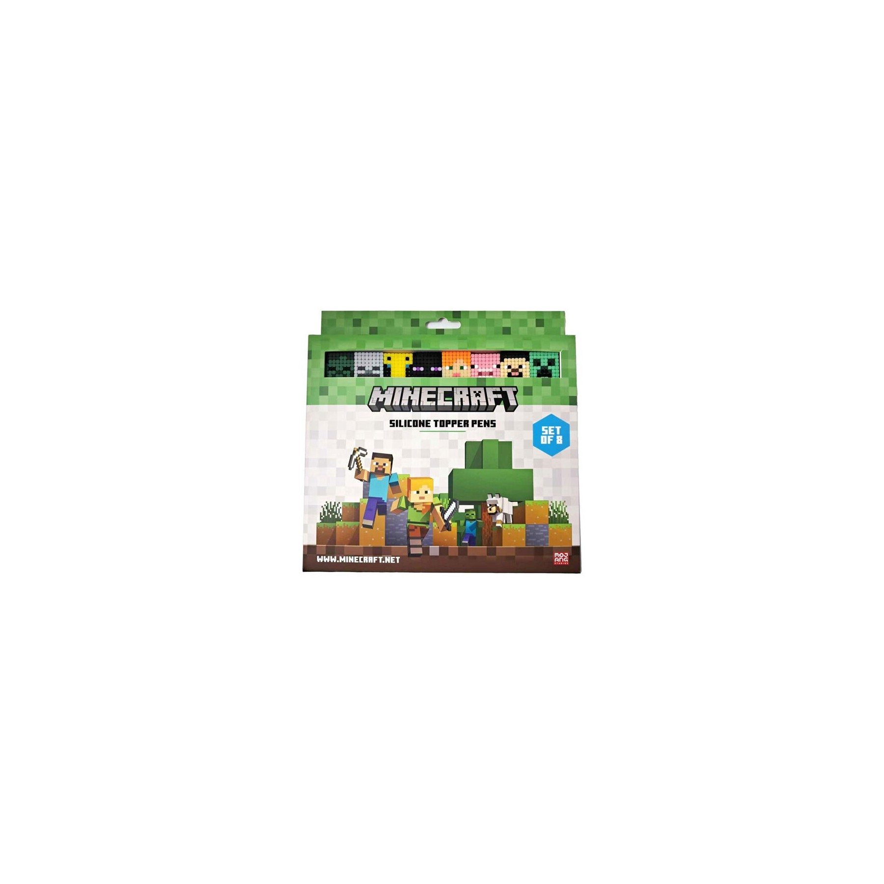 Set 8 Boligrafos Punta Fina Topper Minecraft