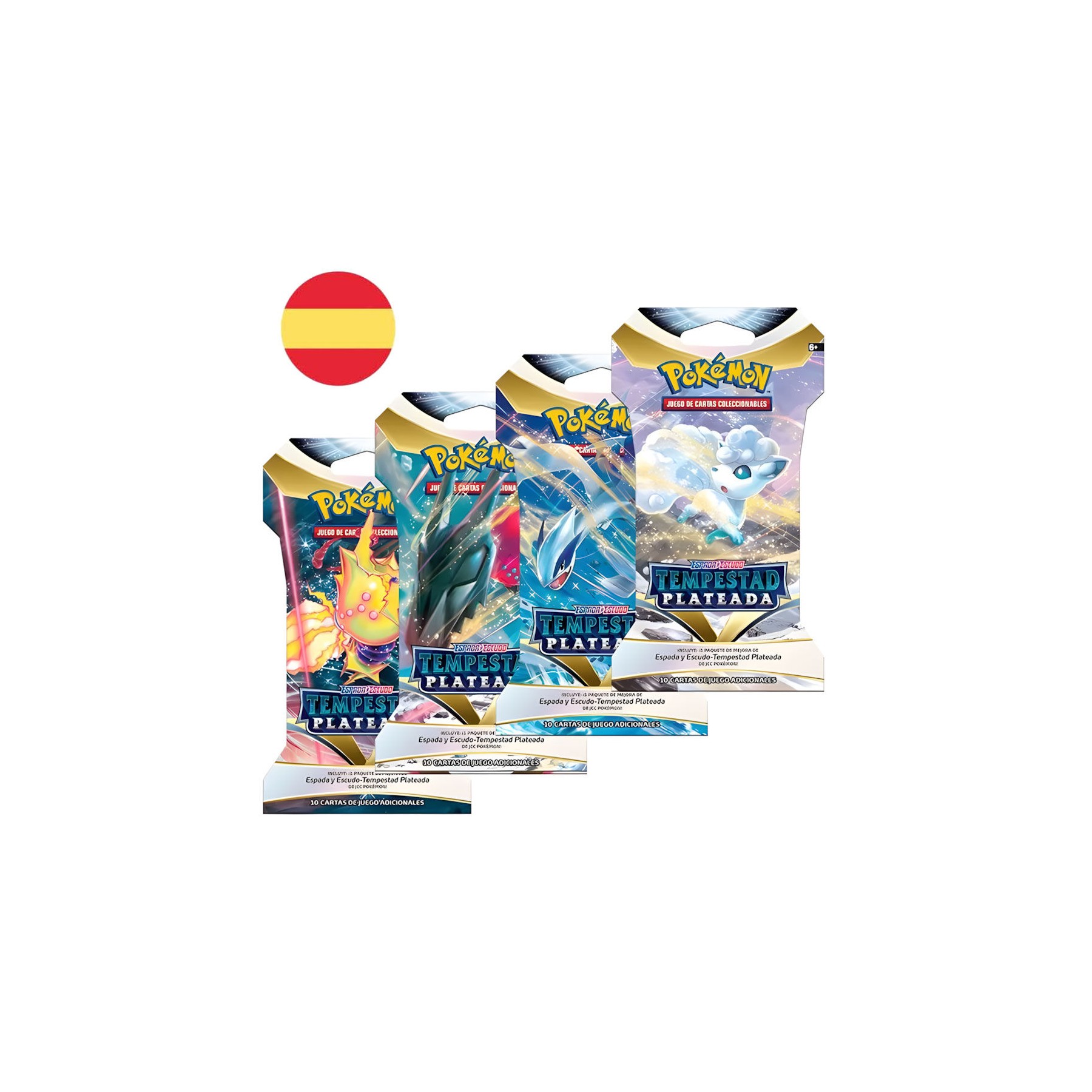 Sobre juego cartas coleccionables Tempestad Plateada Pokemon español surtido