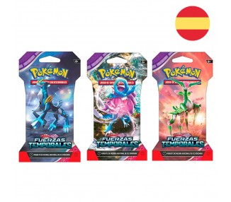 Sobre juego cartas coleccionables Fuerzas Temporales Escarlata y Purpura Pokemon español surtido