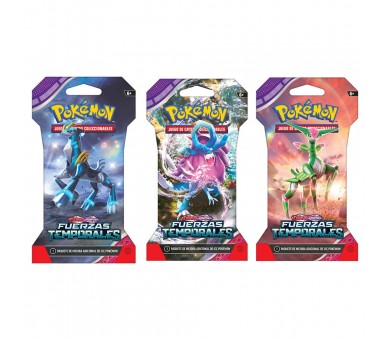 Sobre juego cartas coleccionables Fuerzas Temporales Escarlata y Purpura Pokemon español surtido