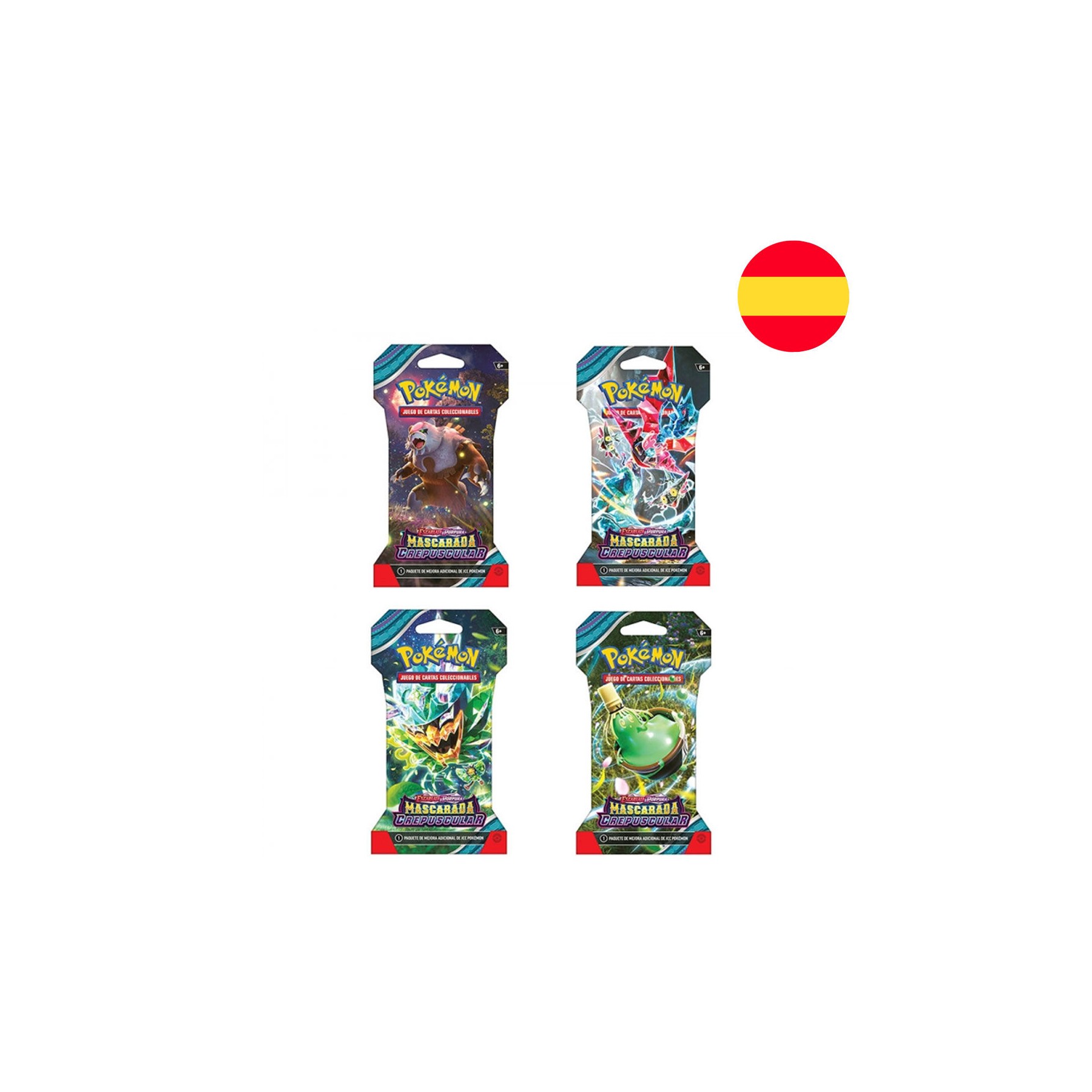 Sobre juego cartas coleccionables Mascarada Crespuscular Pokemon Español surtido