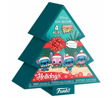 Arbol Navidad con 4 figuras Pocket POP Disney Stitch