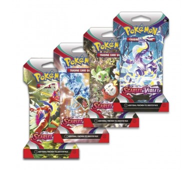 Sobre juego cartas coleccionables Escarlata & Purpura Pokemon surtido