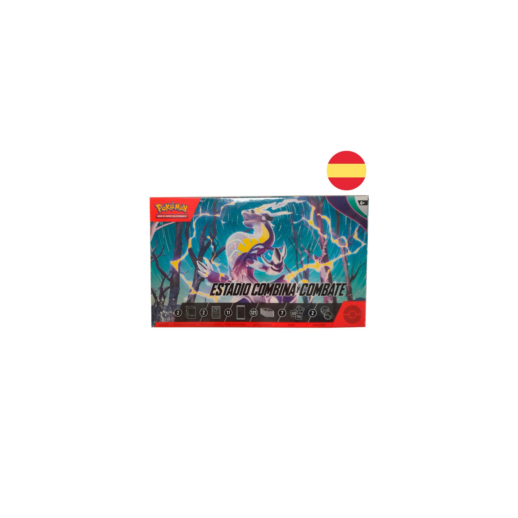 Estuche juego cartas coleccionables Estadio Combina y Combate Pokemon