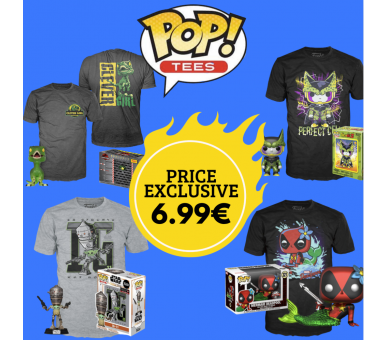 Pack oferta Funko figura POP + camiseta POP&Tee