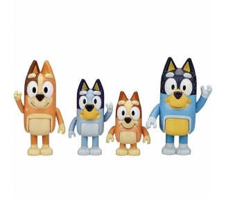 Blister 4 figuras Familia Bluey