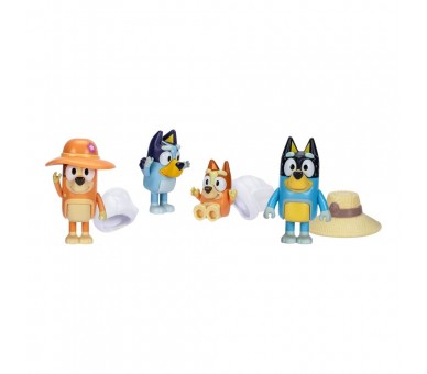 Blister 4 figuras Familia Viaje Bluey
