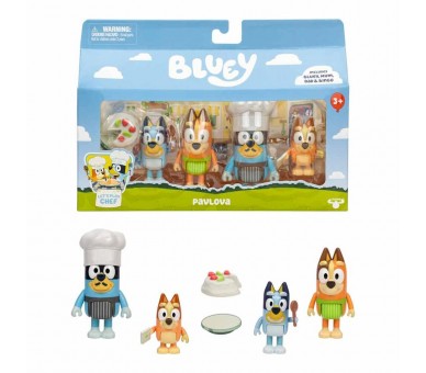 Blister 4 figuras Lets Play Chet Bluey