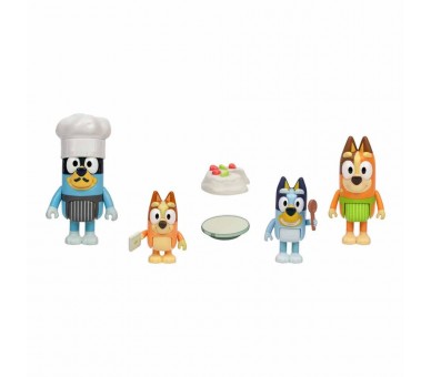 Blister 4 figuras Lets Play Chet Bluey