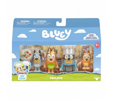 Blister 4 figuras Lets Play Chet Bluey