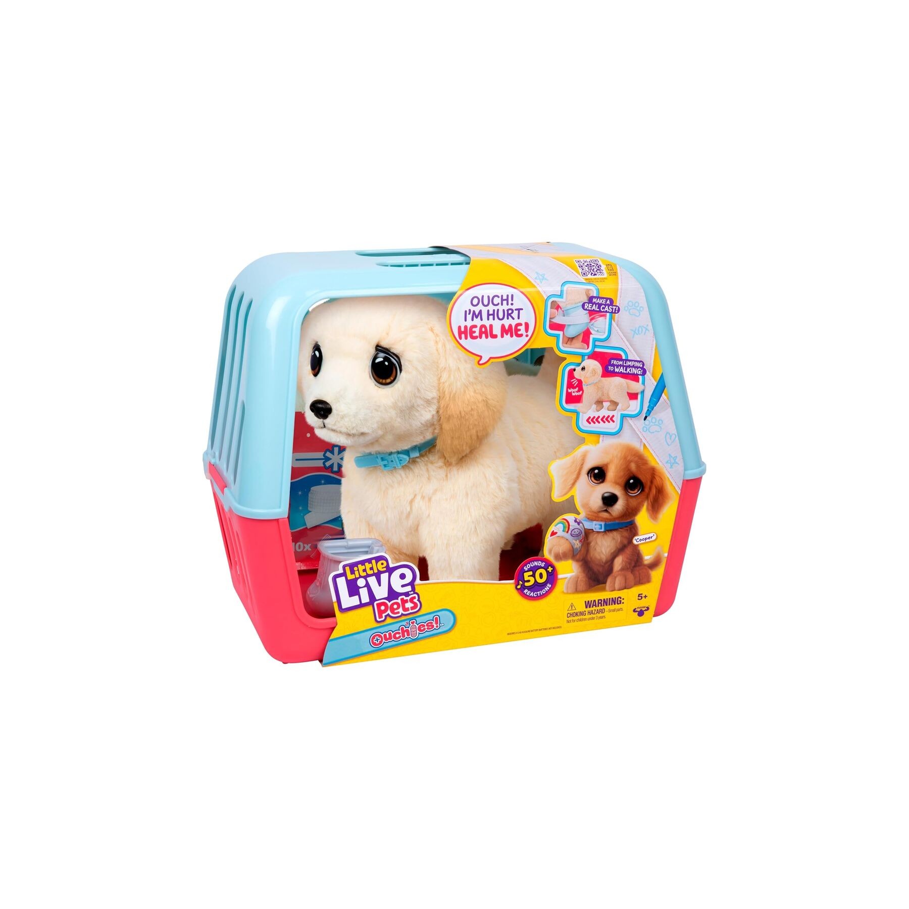 Peluche Perro Cooper The Retriever Ouchies Little Live Pets