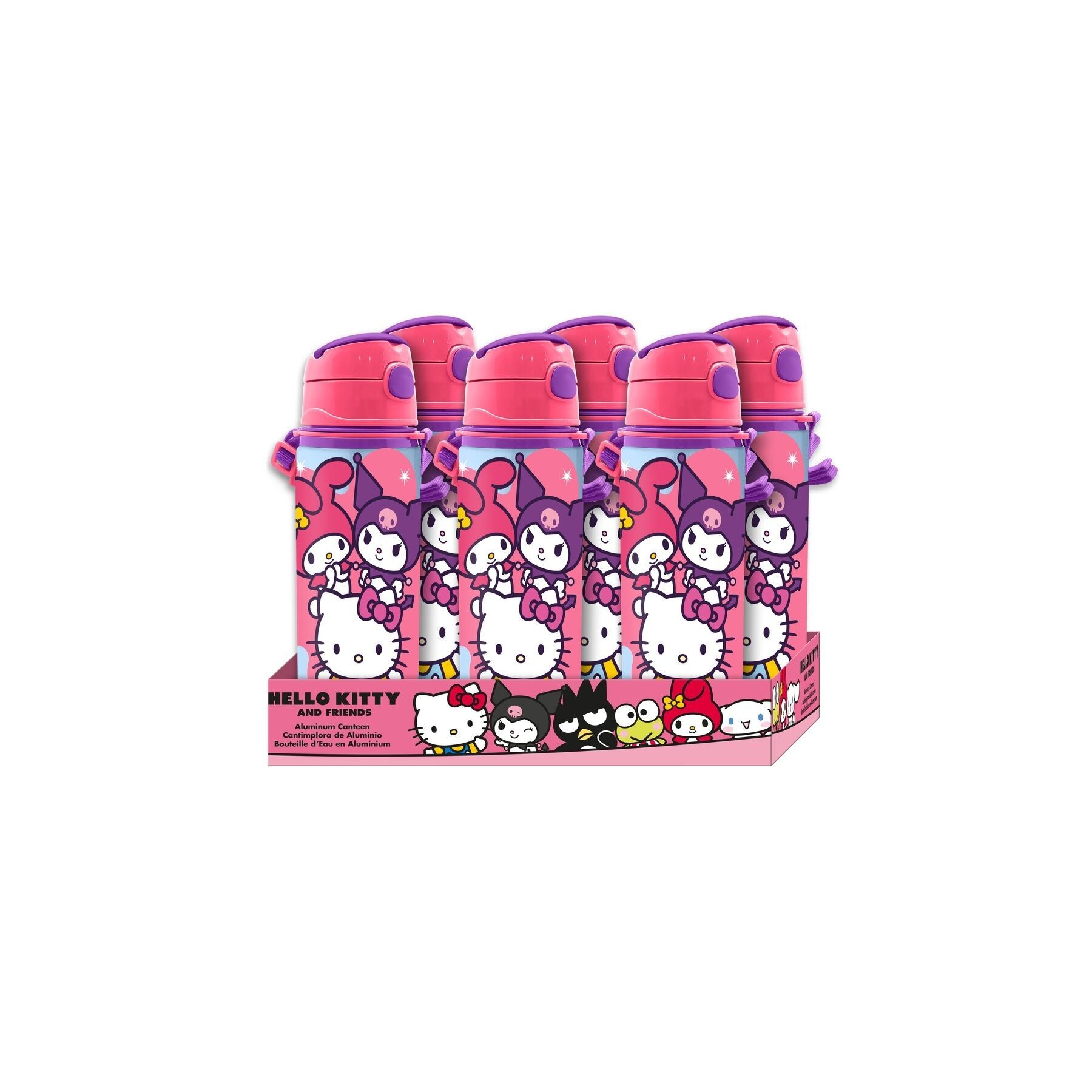 Cantimplora Aluminio Hello Kitty And Friends 600Ml 6 Unidade