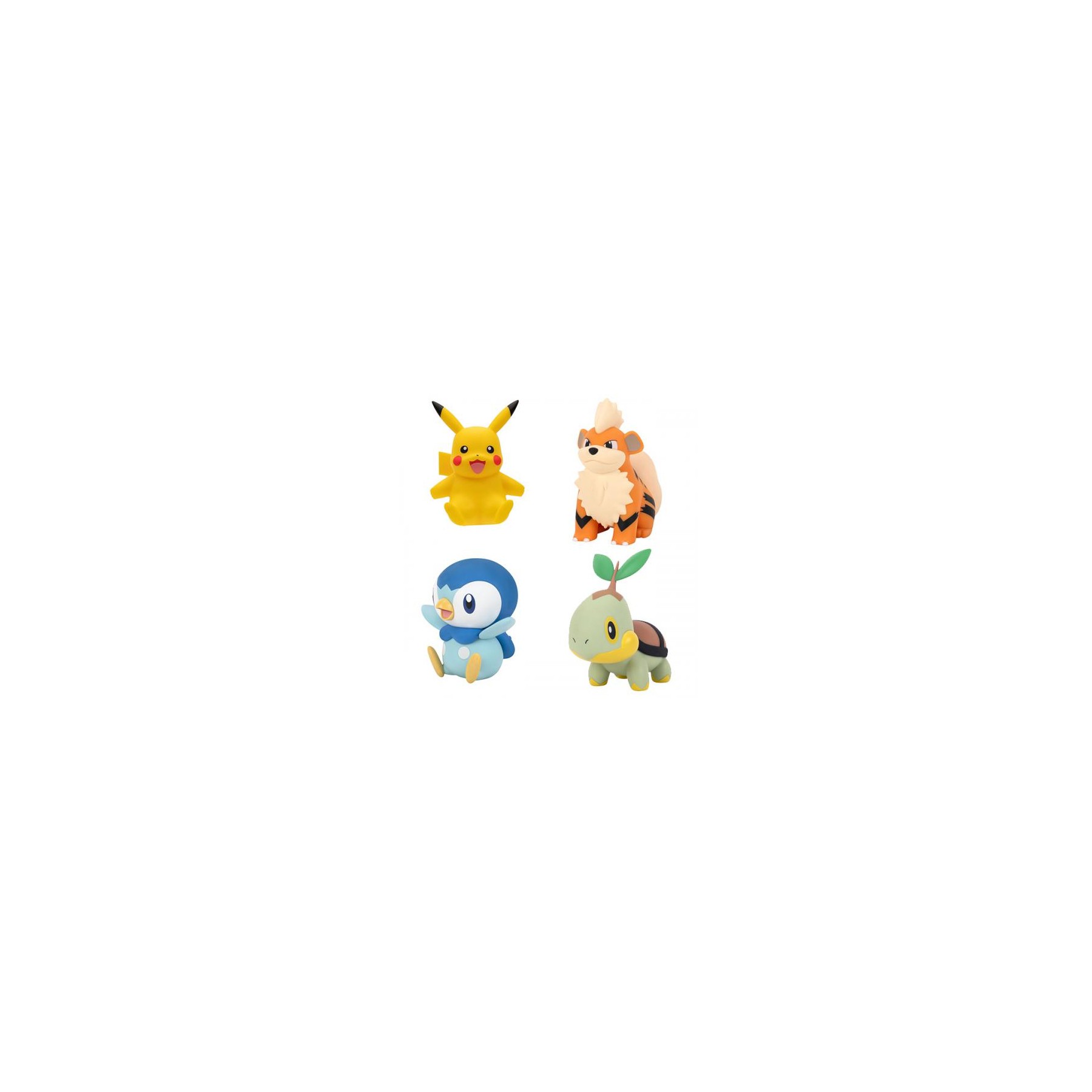 AF Pokemon 4pz: Growlithe / Pikachu / Piplup / Tutwig 11cm