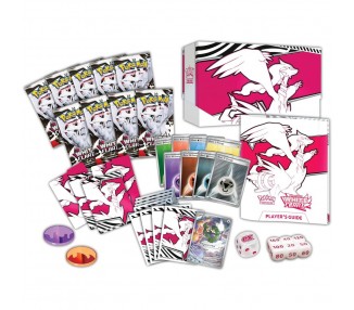 Estuche Entrenador juego cartas coleccionables White Flare Elite Trainer Box Pokemon ingles