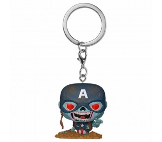 Llavero Pocket POP Marvel Zombies Zombie Capitan America