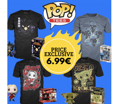 Pack oferta Funko figura POP + camiseta POP&Tee