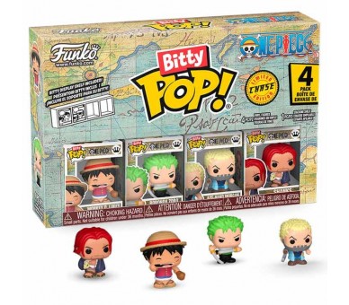 Blister 4 figuras Bitty POP One Piece Luffy