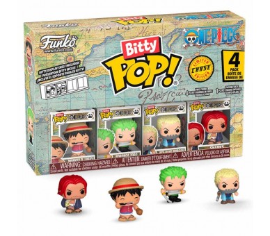 Blister 4 figuras Bitty POP One Piece surtido