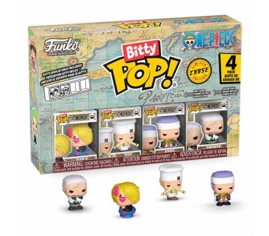Blister 4 figuras Bitty POP One Piece surtido