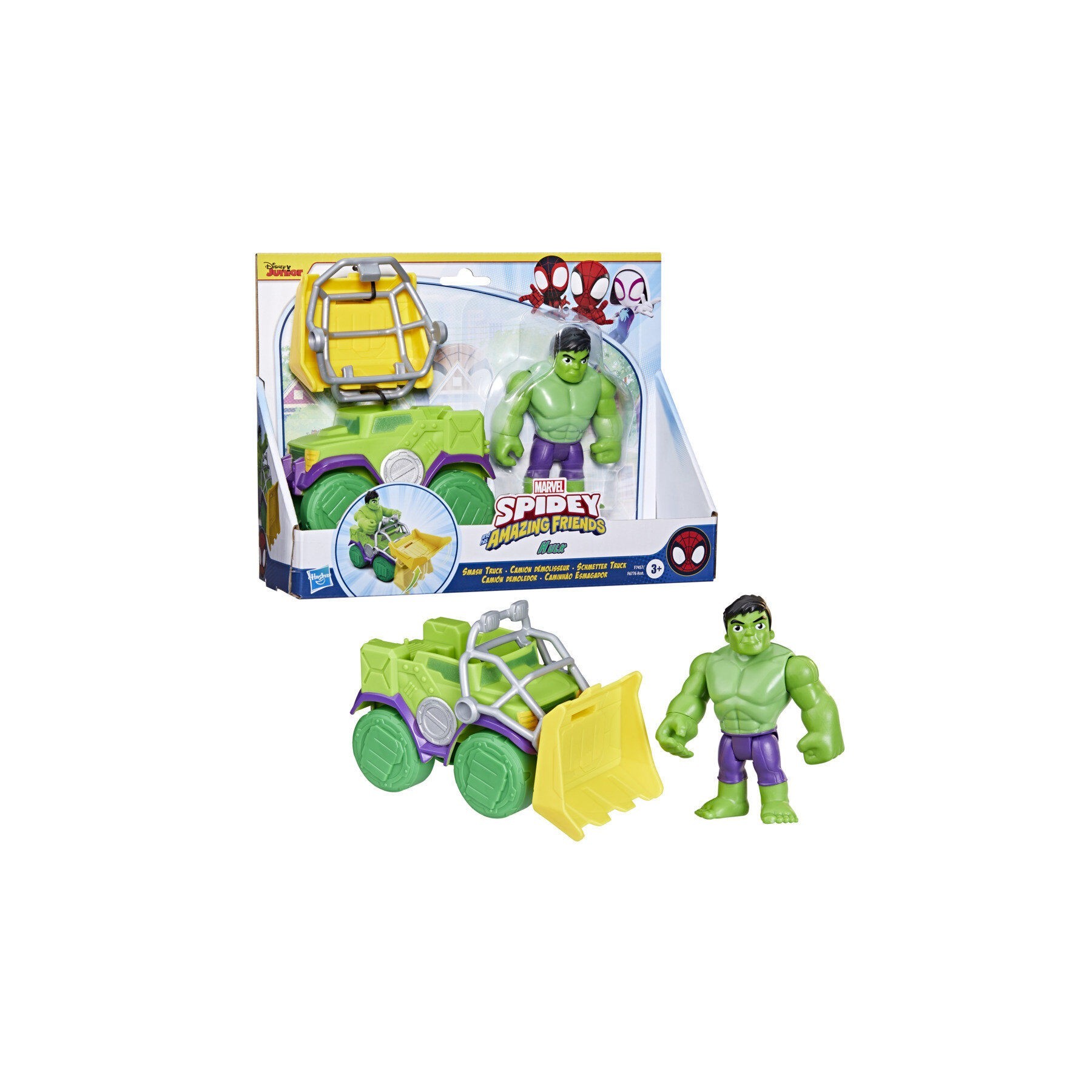 Set Camion Demoledor + Figura Hulk Spidey And His Amazing Fr