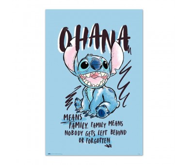 Poster Ohana Stitch Disney