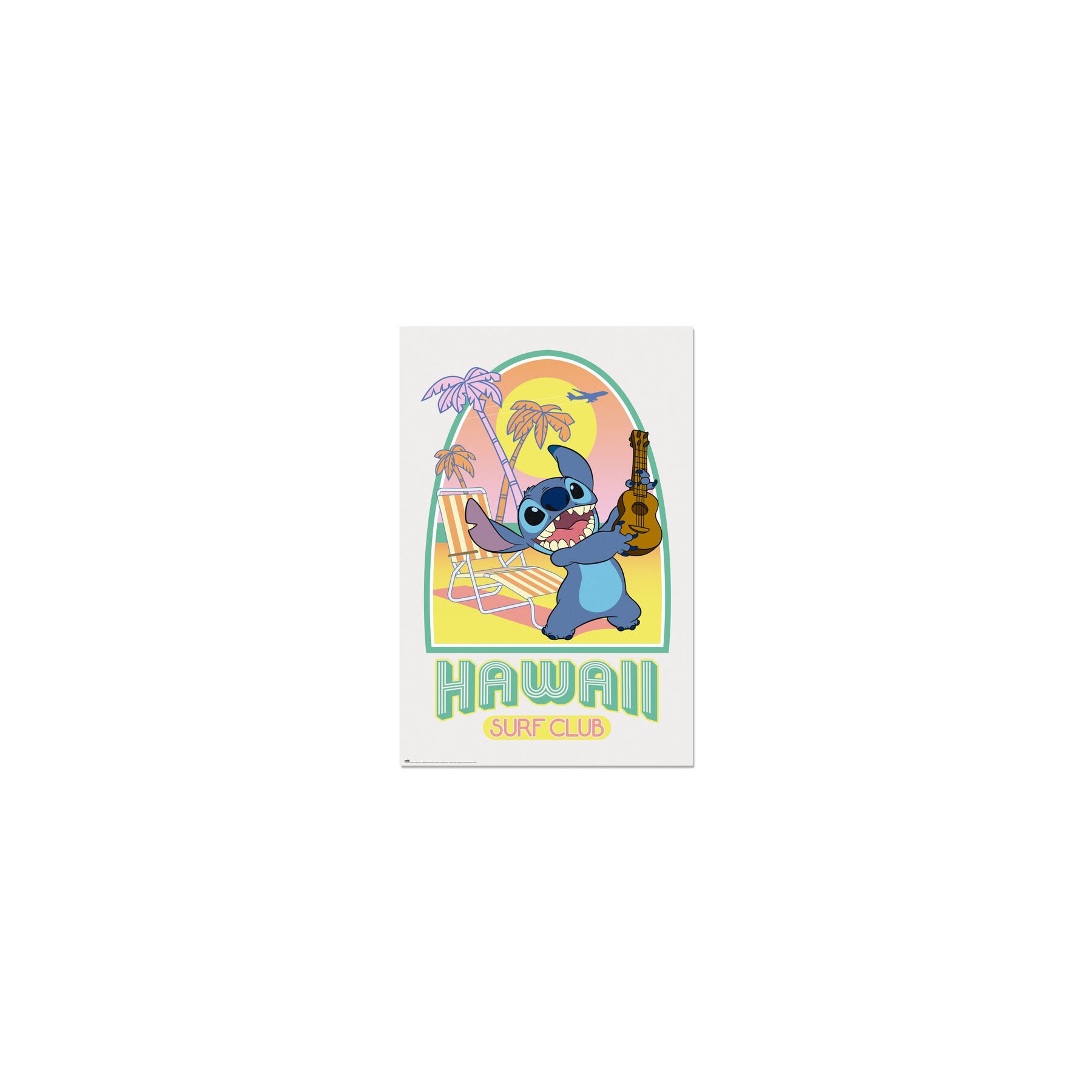 Poster Hawaii Club Surf Stitch Disney