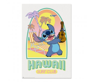 Poster Hawaii Club Surf Stitch Disney