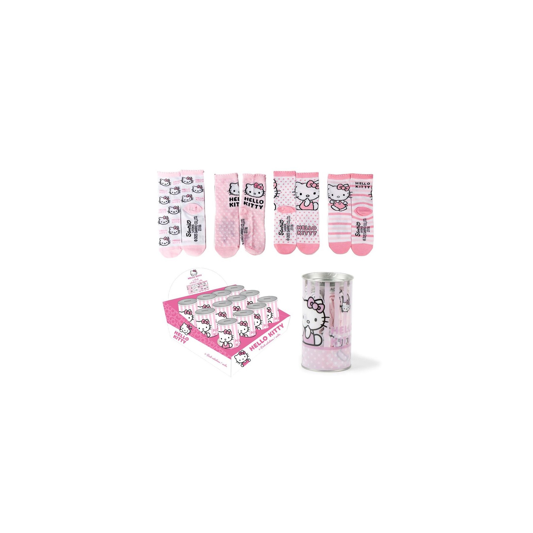 Hucha 4 pares calcetines Hello Kitty