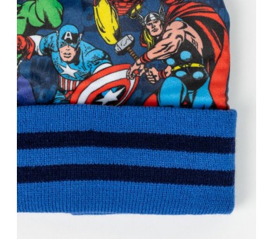 Conjunto gorro guantes braga cuello Los Vengadores Avengers Marvel