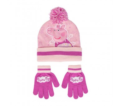 Set gorro y guantes Peppa Pig