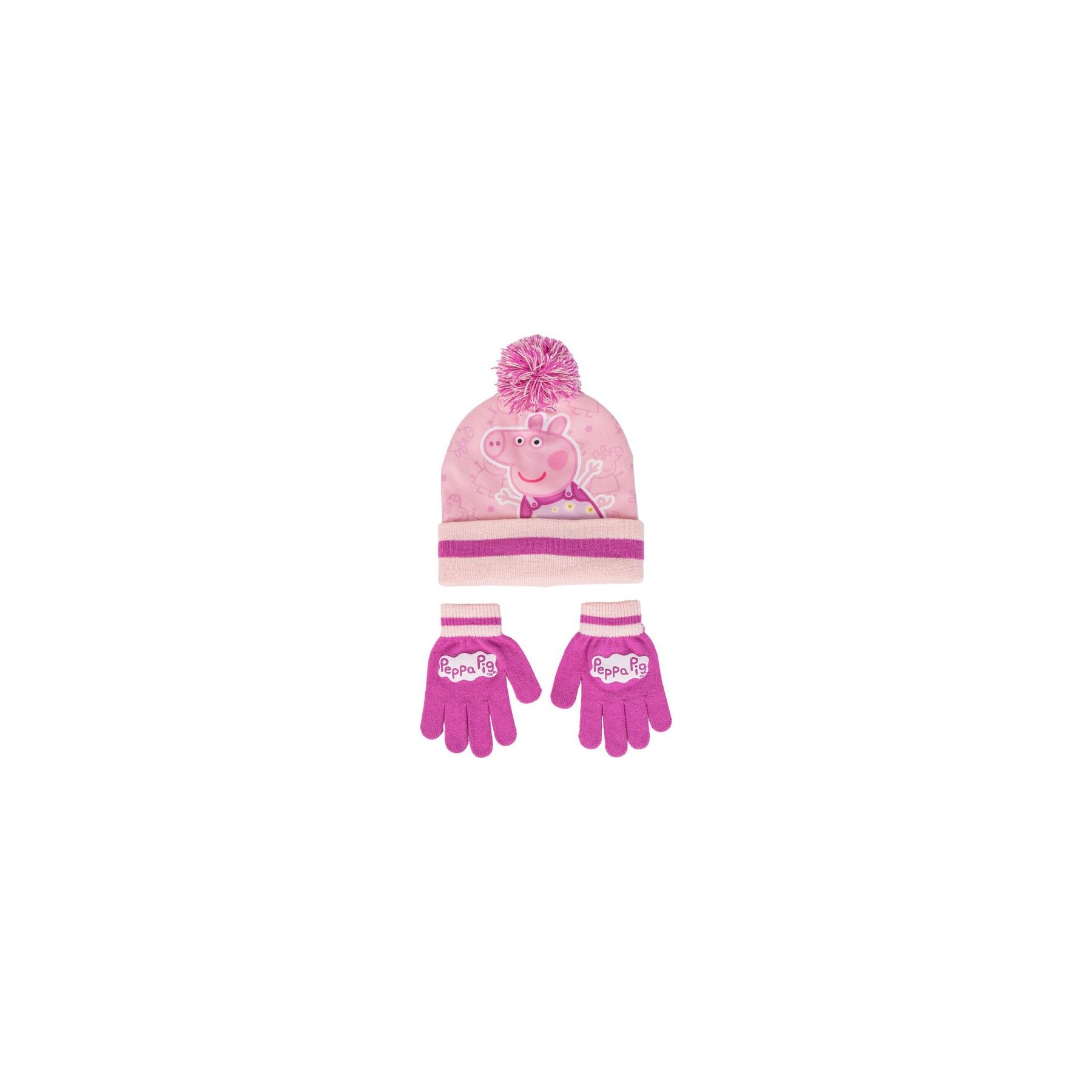 Set gorro y guantes Peppa Pig