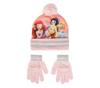 Set gorro y guantes Princesas Disney