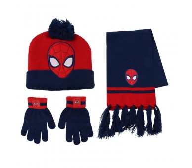 Conjunto gorro guantes braga cuello Spiderman Marvel