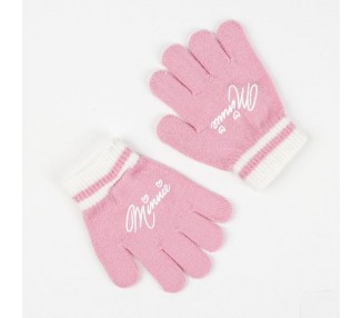 Conjunto gorro guantes braga cuello Minnie Disney