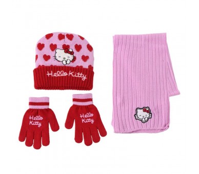 Conjunto gorro guantes braga cuello Hello Kitty