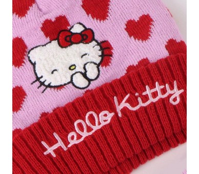 Conjunto gorro guantes braga cuello Hello Kitty