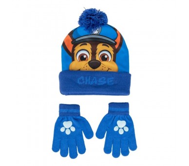 Set gorro y guantes Chase Patrulla Canina Paw Patrol