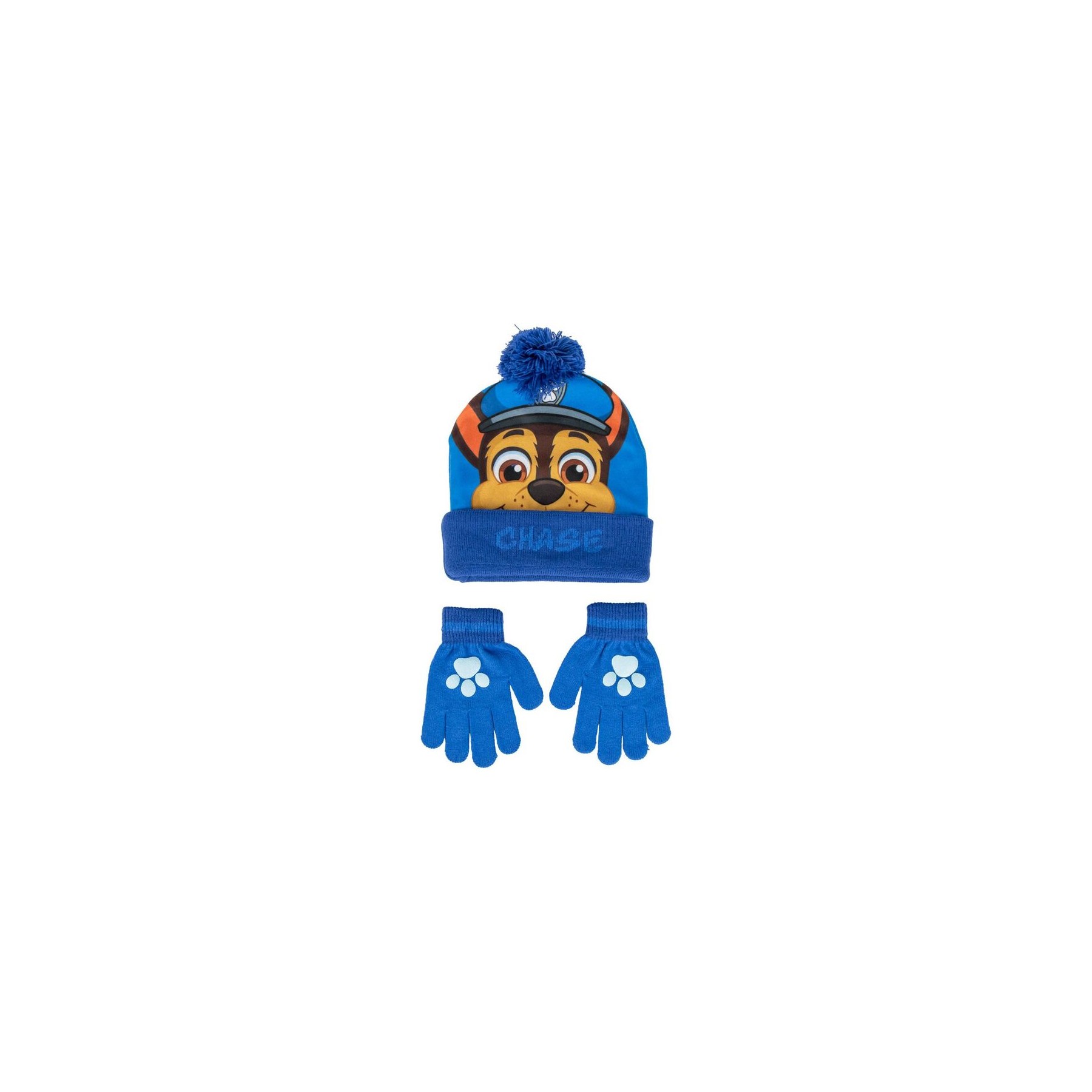 Set gorro y guantes Chase Patrulla Canina Paw Patrol