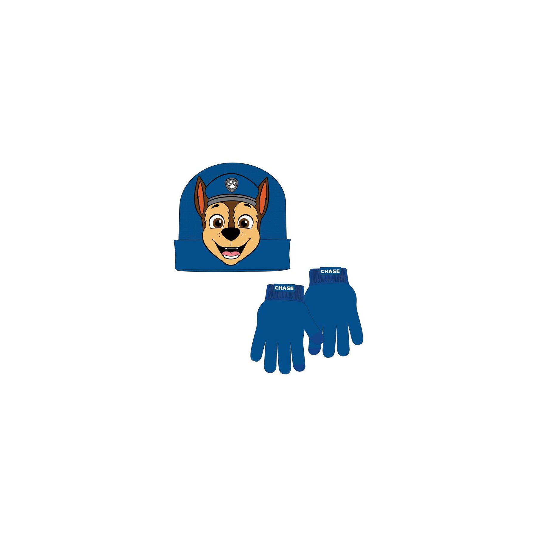 Set gorro y guantes Chase Patrulla Canina Paw Patrol