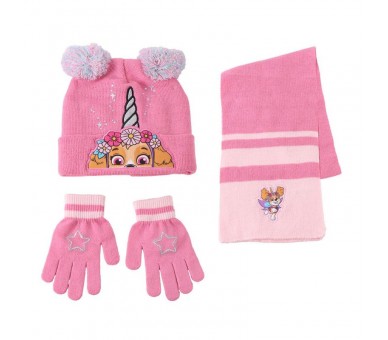 Conjunto gorro guantes braga cuello Skye Patrulla Canina Paw Patrol