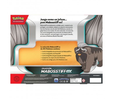 Blister juego cartas coleccionables Mabosstiff Pokemon español