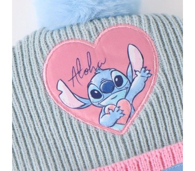 Conjunto gorro guantes braga cuello Stitch Disney