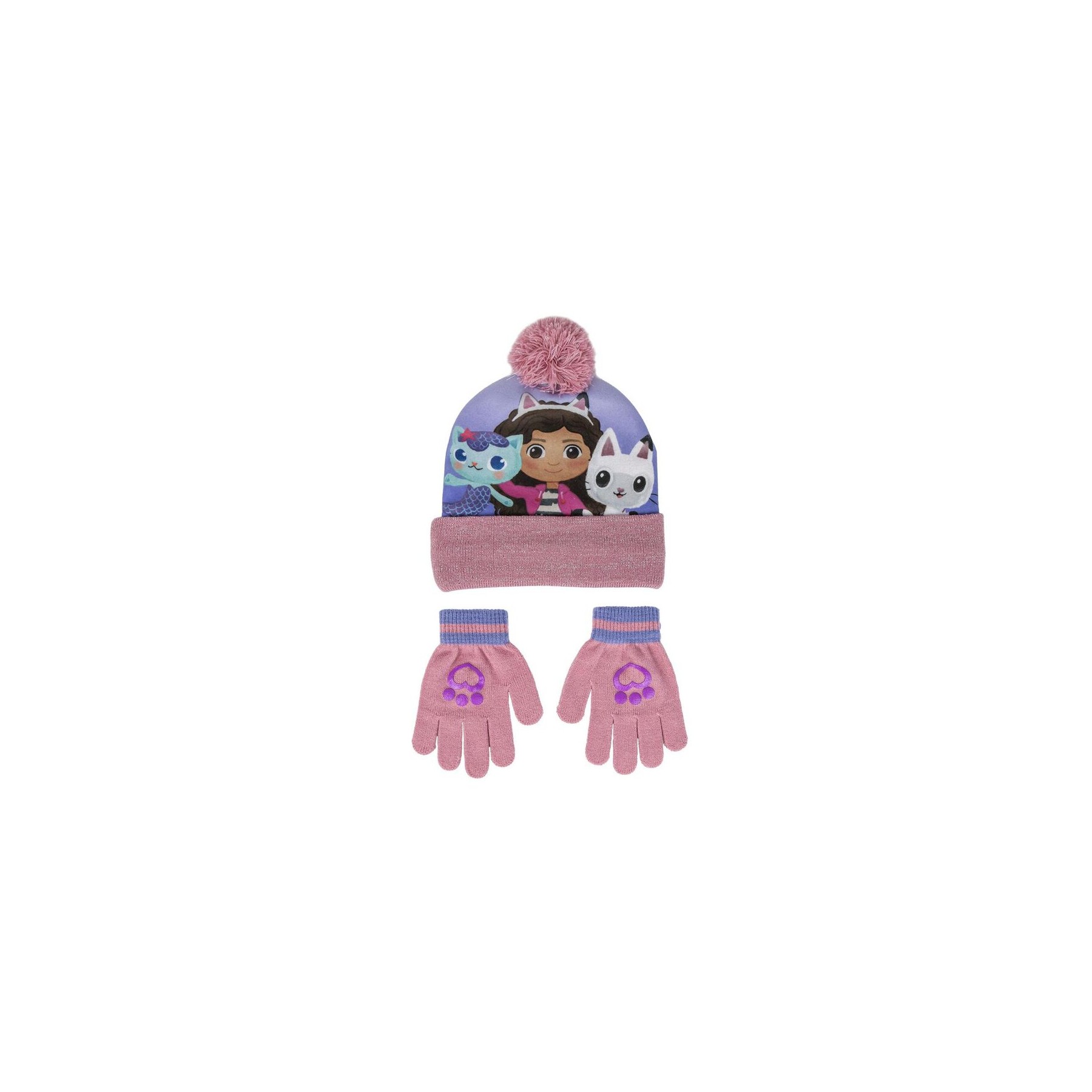 Set gorro y guantes La Casa de Muñecas de Gabby