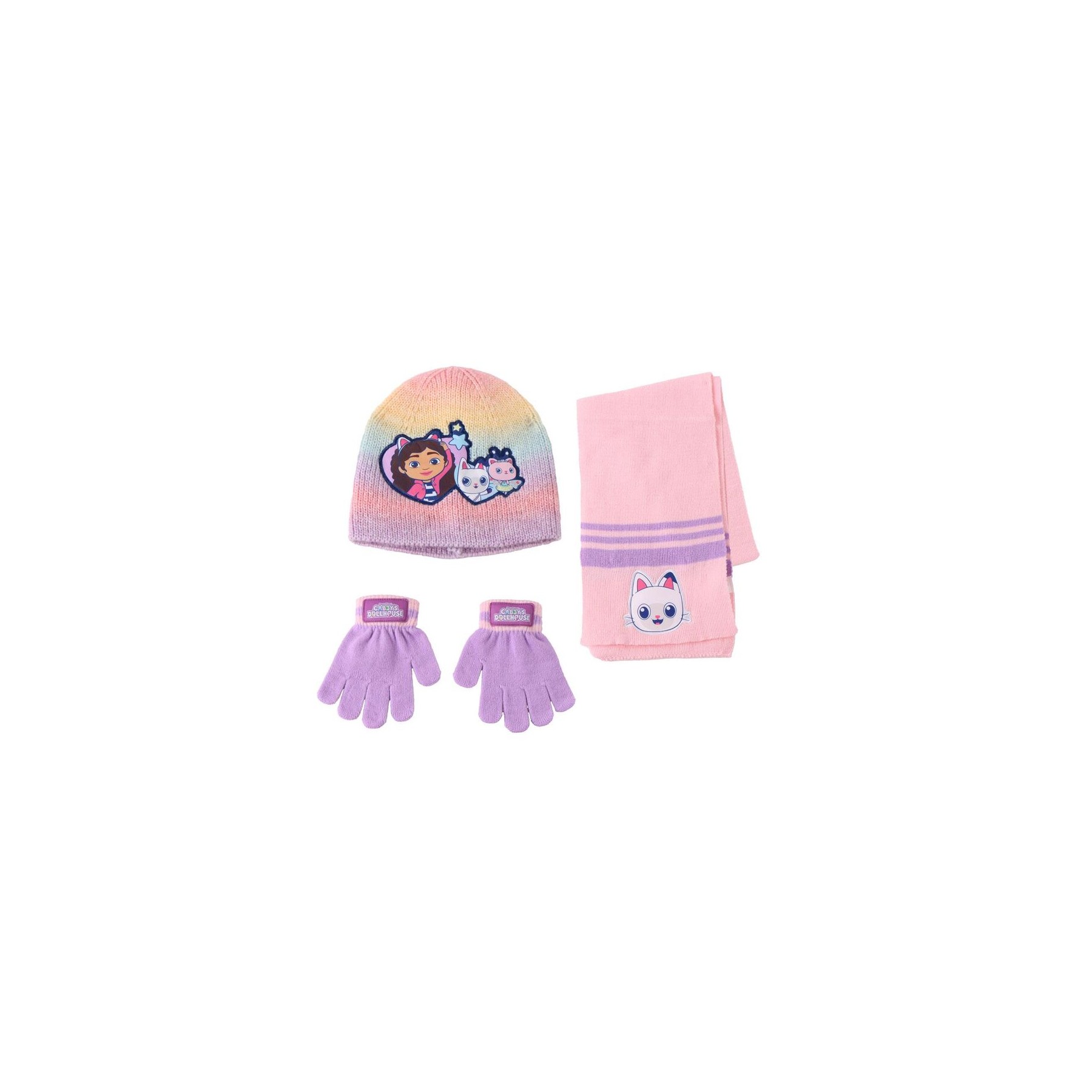 Conjunto gorro guantes braga cuello La Casa de Muñecas de Gabby