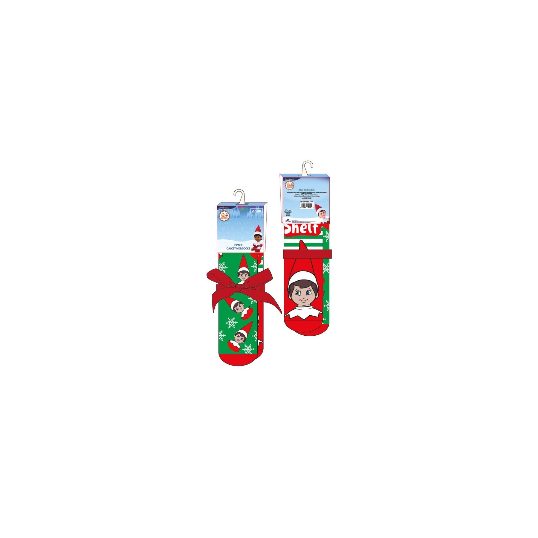 Set 2 pares calcetines The Elf on the Shelf